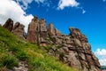 The rock on the summer meadows