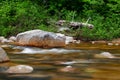 Rock and swift water in a new hampshire river