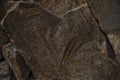 Rock texture and surface background. Cracked and weathered natural stone background.Fragment of a wall from a chipped stone Royalty Free Stock Photo