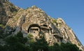 Ancient King Rock Tombs - Amasya TURKEY Royalty Free Stock Photo