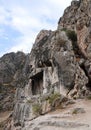 Ancient King Rock Tombs - Amasya TURKEY Royalty Free Stock Photo