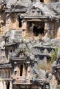 Rock tombs of Demre Myra, Turkey Royalty Free Stock Photo