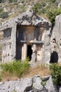 Rock tombs of Demre Myra, Turkey Royalty Free Stock Photo