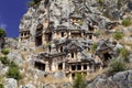 Rock tombs of Demre Myra, Turkey Royalty Free Stock Photo