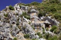 Rock tombs of Demre Myra, Turkey Royalty Free Stock Photo