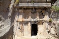 Rock tombs of Demre Myra, Turkey Royalty Free Stock Photo