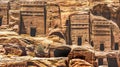 Rock Tombs Street of Facades Petra Jordan Royalty Free Stock Photo