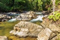 Rock at Tonpariwat Waterfall natural tourism place in Phang nga