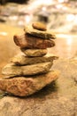 A rock tower at Carb Orchard Falls in Valle Crucis, NC