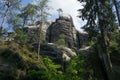 Rock town in Adrspach, Czech Republic