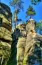 Rock town in Adrspach, Czech Republic