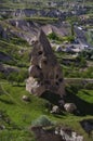 Rock at Uchisar castle, Cappadocia, Turkey Royalty Free Stock Photo