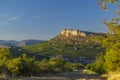 Rock of Vergisson with vineyards, Burgundy,France