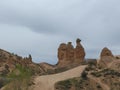 Rock of volcanic origin in the form of a camel in Turkish Cappadocia Royalty Free Stock Photo