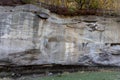 A rock wall in the country in Iowa