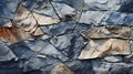 Elegant Abstraction: Flagstone Texture Abstract Pattern In Grey And Blue Royalty Free Stock Photo