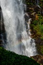 Rock waterfall rainbow