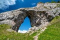 Rock window in Tatras mountains at Slovakia Royalty Free Stock Photo