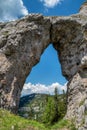 Rock window in Tatras mountains at Slovakia Royalty Free Stock Photo