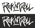 Rock 'n' roll typography on bold backgrounds Royalty Free Stock Photo