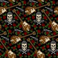 Rockabilly seamless pattern