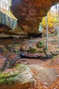 Rockbridge State Nature Preserve in Autumn, Ohio Royalty Free Stock Photo