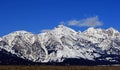 Rockchuck Peak of the Grand Tetons Peaks in Grand Tetons National Park Royalty Free Stock Photo