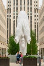 Rockefeller Center, Behind the Wall, Frieze Sculpture Royalty Free Stock Photo