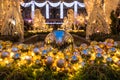 Rockefeller Center Christmas season decorations. Midtown Manhattan, New York City, NYC, USA Royalty Free Stock Photo