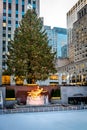 Rockefeller Center decorated Christmas Tree - New York, USA Royalty Free Stock Photo
