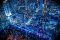 Rockefeller Center Observation Deck of the people and the night view