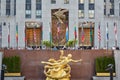 Rockefeller Center with Prometheus statue, New York Royalty Free Stock Photo