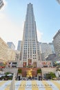 Rockefeller Center with summer garden and bar, New York Royalty Free Stock Photo