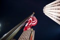 Rockefeller Center with US flag Royalty Free Stock Photo