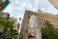 Rockefeller Plaza, Picture of Frieze Sculpture. Jaume Plensa - Behind the Walls. Midtown of Manhattan