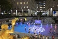 Rockefeller skating rink at night