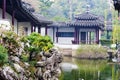 The rockery and ancient buildings