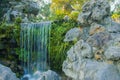 Rockery and waterfalls