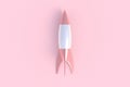 Rocket abstract minimal pink background