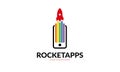 Rocket Apps Logo Template Royalty Free Stock Photo