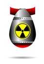 Rocket bomb on white Royalty Free Stock Photo