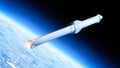 Rocket that carries a spacecraft out of Earth`s orbit. Future launches to the Moon and Mars.