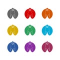 Rocket circle logo icon isolated on white background. Set icons colorful Royalty Free Stock Photo