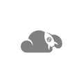 Rocket Cloud logo icon vector template, Creative design, Symbol Royalty Free Stock Photo