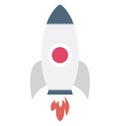 Rocket Color Vector Icon which can easily modify or edit Royalty Free Stock Photo