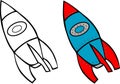 Rocket coloring book