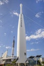 Rocket Display At The Rocket Garden of Kennedy Space Center Royalty Free Stock Photo