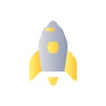 Rocket flat gradient two-color ui icon Royalty Free Stock Photo