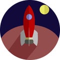 Rocket Flat Icon