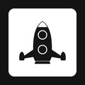 Rocket flies icon, simple style Royalty Free Stock Photo